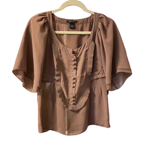 BCBGMAXAZRIA PEASANT STYLE BLOUSE - Picture 1 of 4